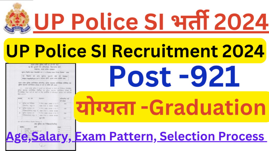 UP Police SI Recruitment 2023
