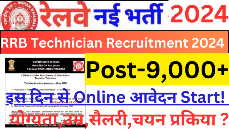 RRB Technician Recruitment 2024