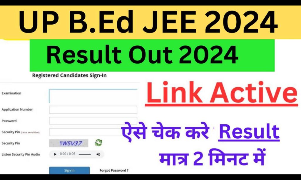 UP BED Result 2024