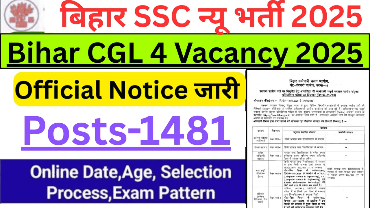 bihar ssc cgl 4 vacancy
