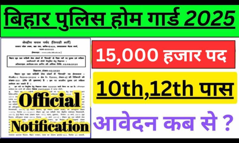 Bihar Police Home Guard Vacancy 2025