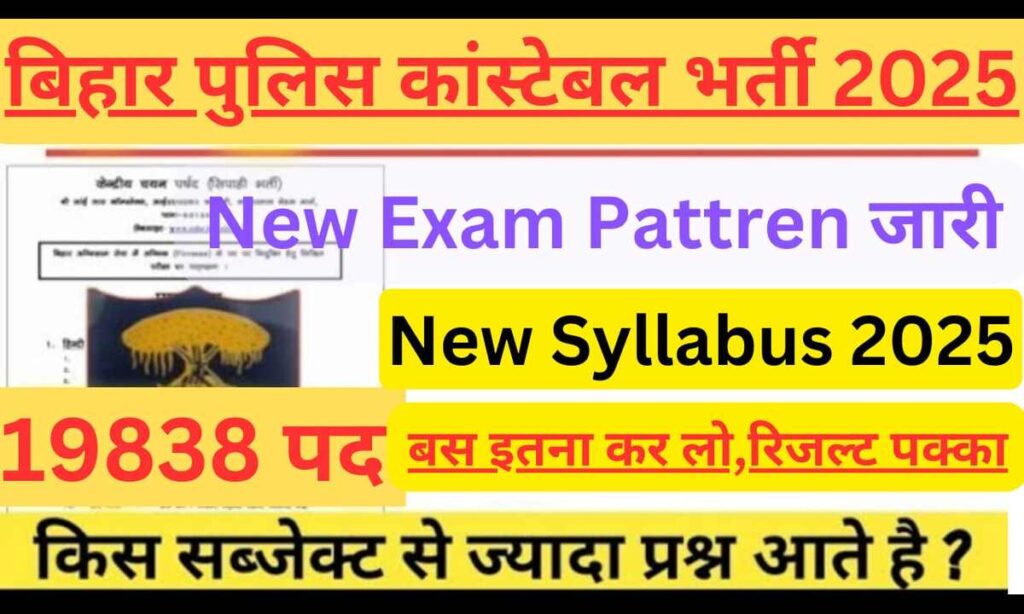 Bihar Police Constable Syllabus 2025