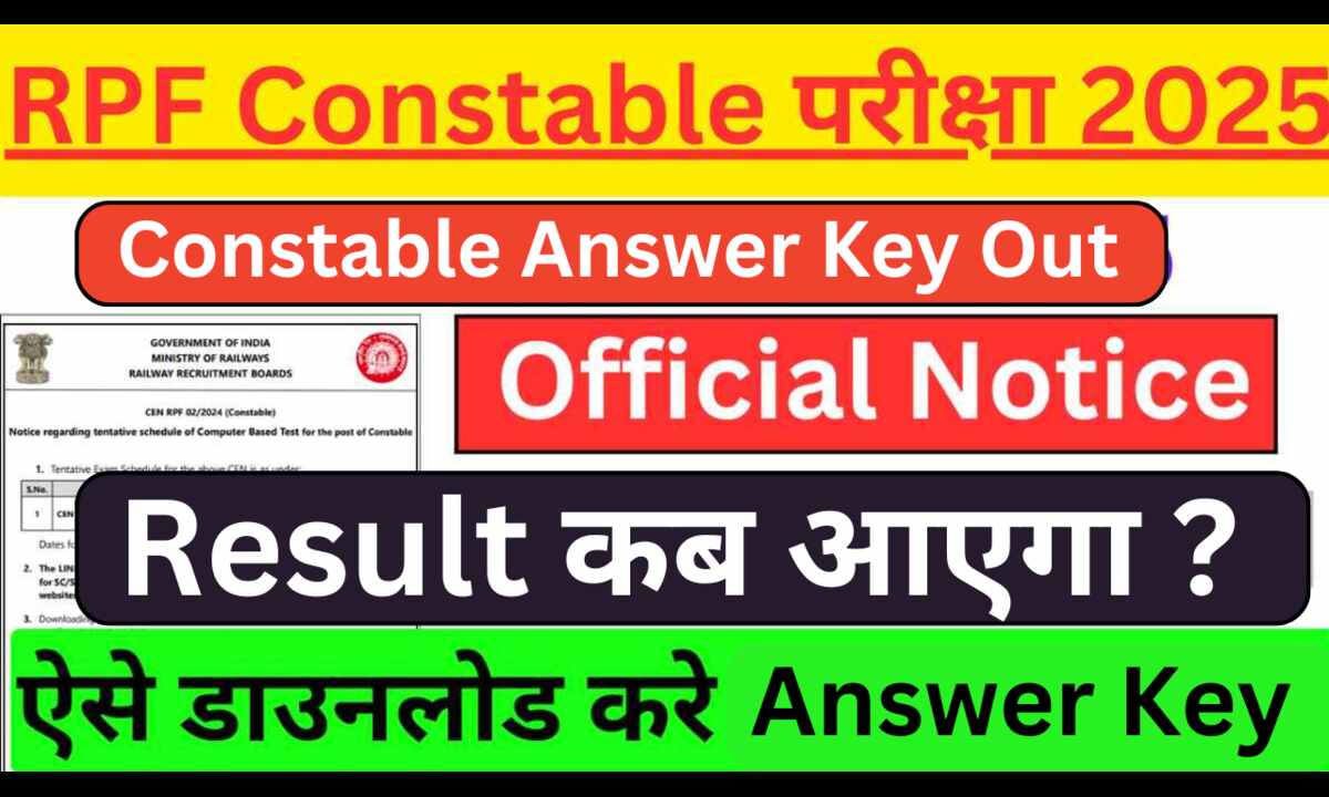 RPF Constable Answer Key 2025