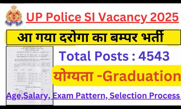UP Police SI Recruitment 2025