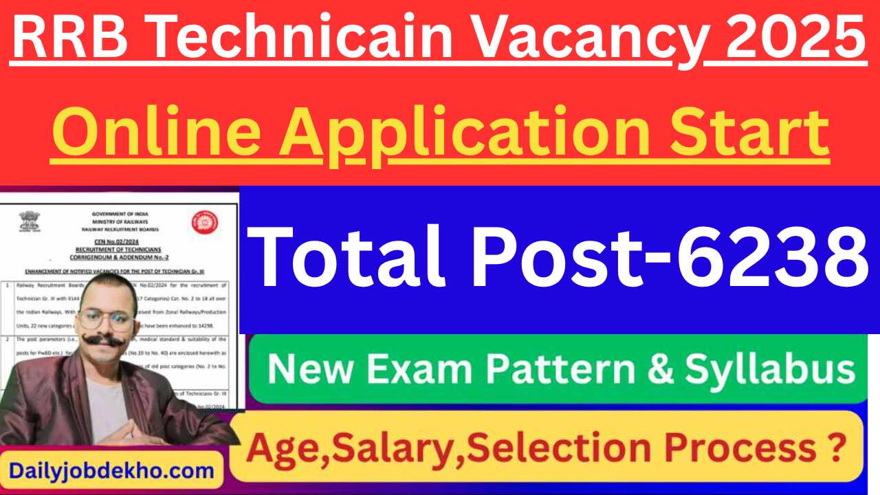 RRB Technician Online Form 2025