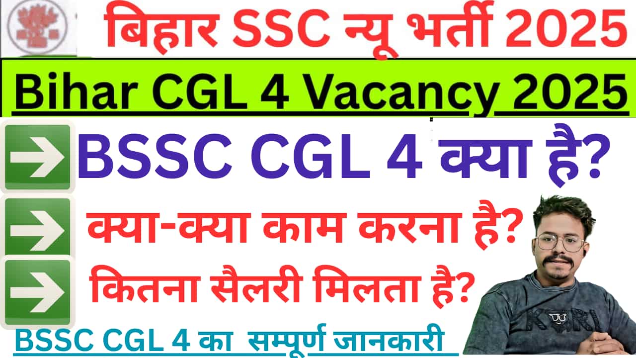 BSSC CGL 4 Job Profile